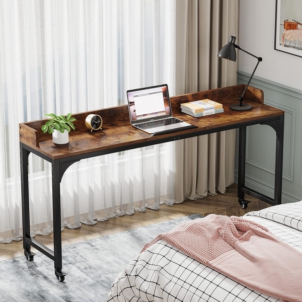 Over bed shop desk on wheels
