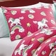 preview thumbnail 6 of 4, Pink Rainbows & Unicorns Reversible Kids Quilt Coverlet Bedspread Bedding Set