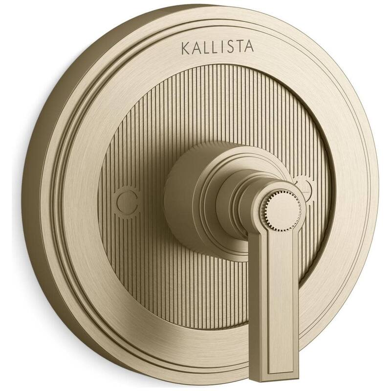 Kallista P80240-LV Vir Stil by L Kirar Thermostatic Valve Trim Only - Brushed French Gold