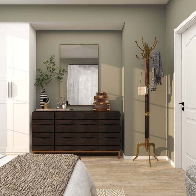 Silver or Gold Aluminum Traditional Coat Rack