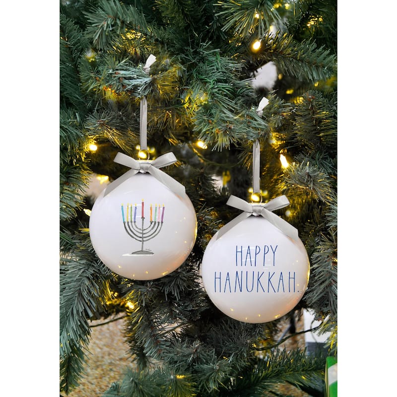 Rae Dunn Set of 2 HANUKKAH Ornaments