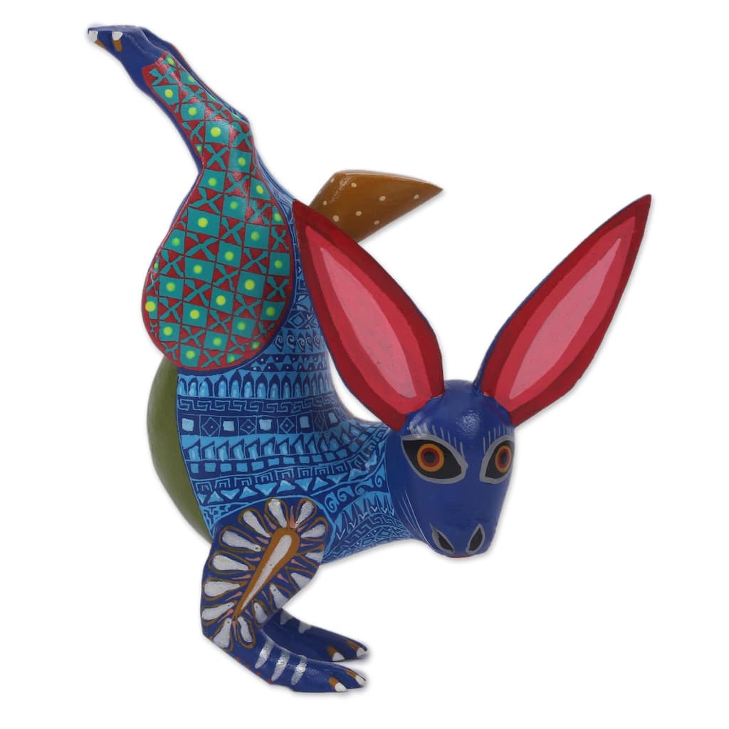 Novica Handmade Rabbit Handstand Wood Alebrije Sculpture - Overstock ...