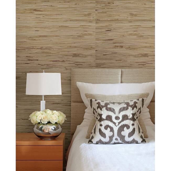 Advantage Andrei Olive Grasscloth Wallpaper - 36in x 288in x 3.025in