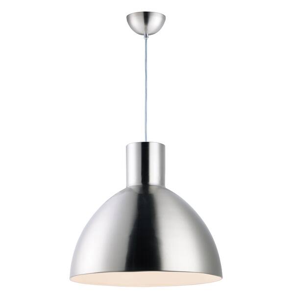 slide 2 of 3, Cora 1-light 19.75" Wide Steel Pendant satin nickel
