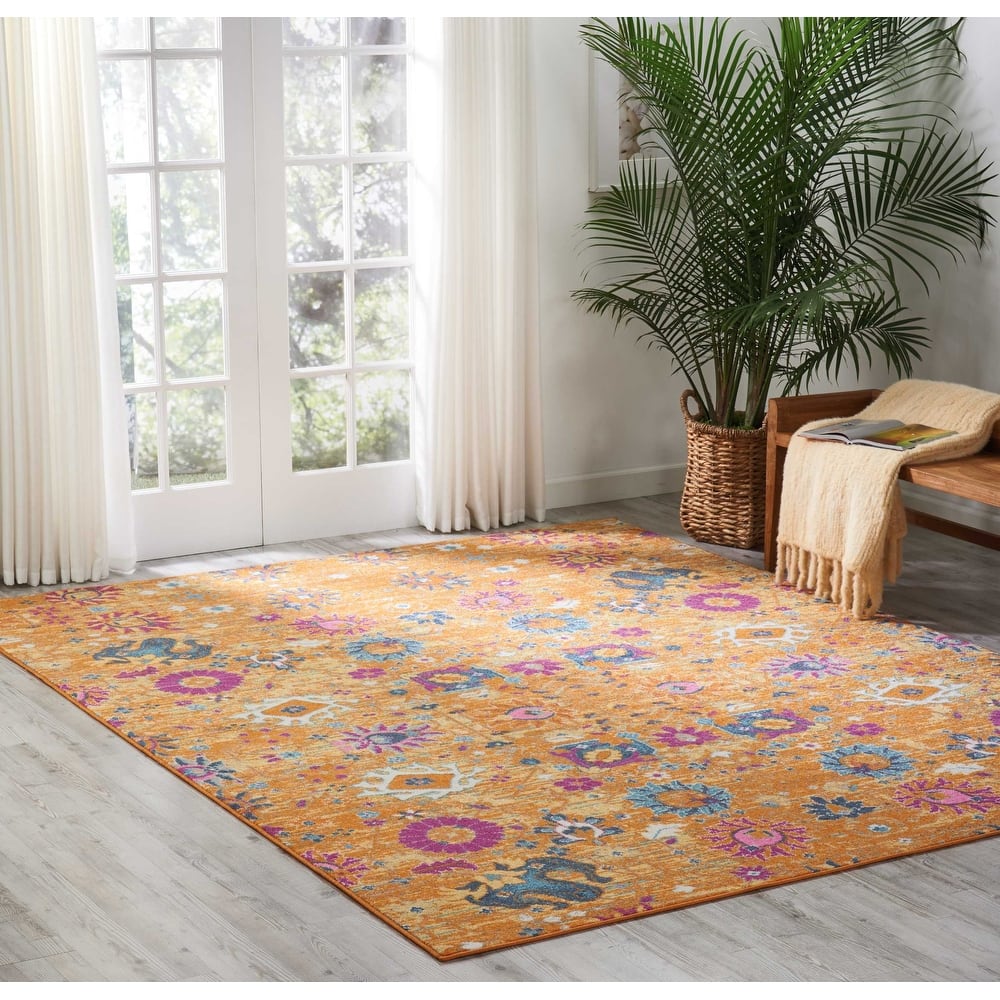 Nourison Passion Boho French Country Floral Area Rug.