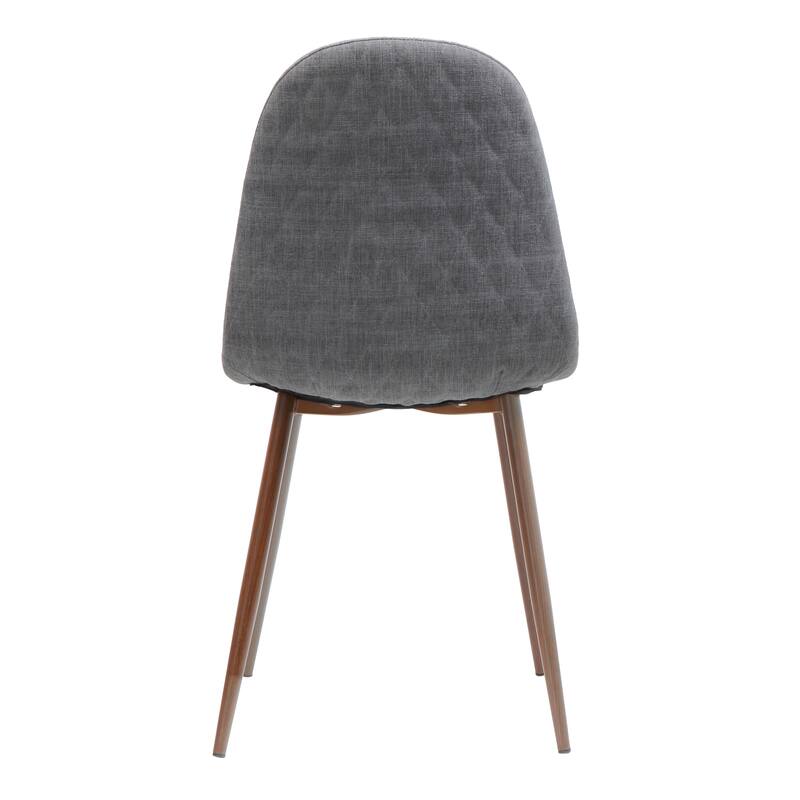 Fabric Dining Chair Set of 2 Round Back Accent Chairs Arc Lounge Chair