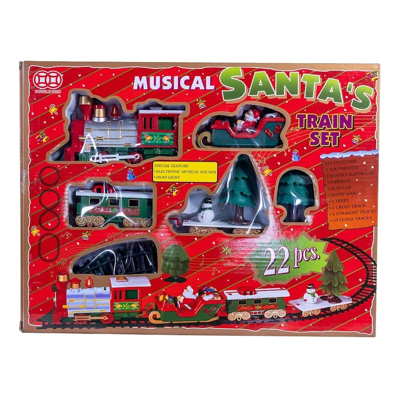 Kurt Adler Battery Operated Musical Santa Train Table Piece