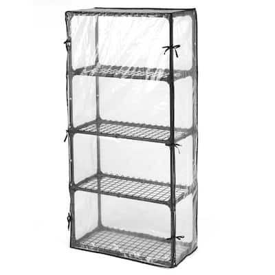 5-shelf Wire Rack With Cover(1 Pack), Versatile Design Heavy Duty Storage Shelf