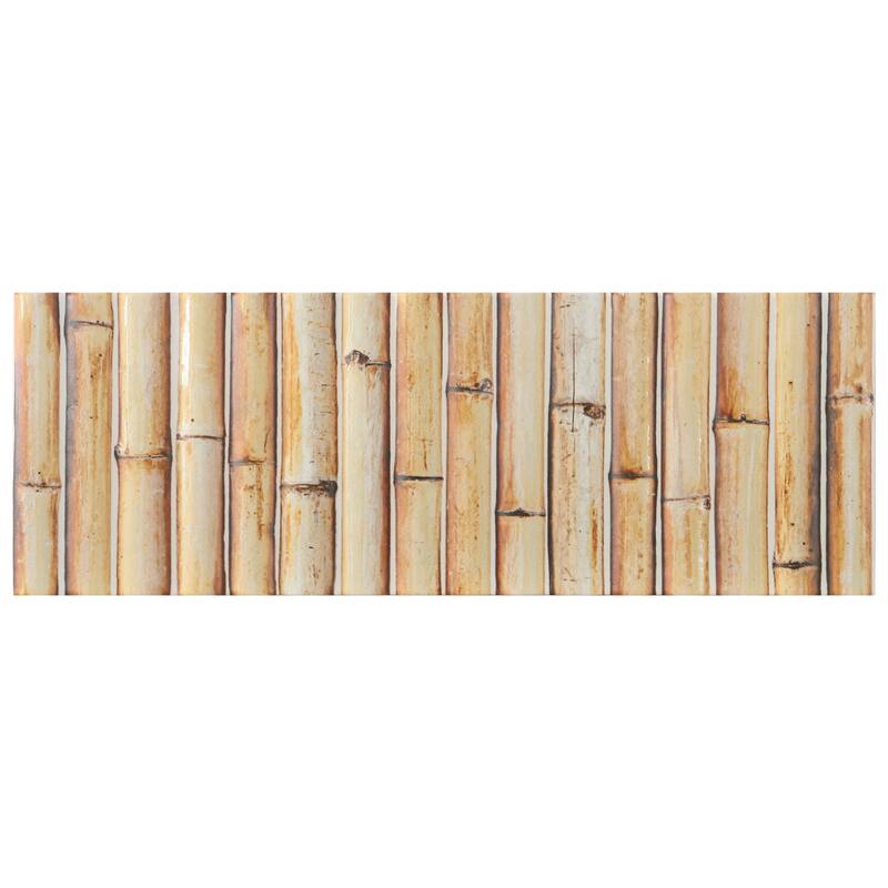 Merola Tile Bamboo Haven Tiki Cream 5-7/8" x 11-7/8" Fluted Ceramic Wall Tile