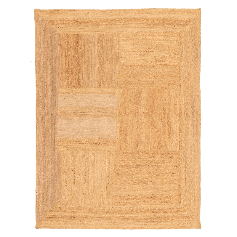 ECARPETGALLERY Braided Weave Palas Denizli Tan Jute Rug - 5'4 x 7'4