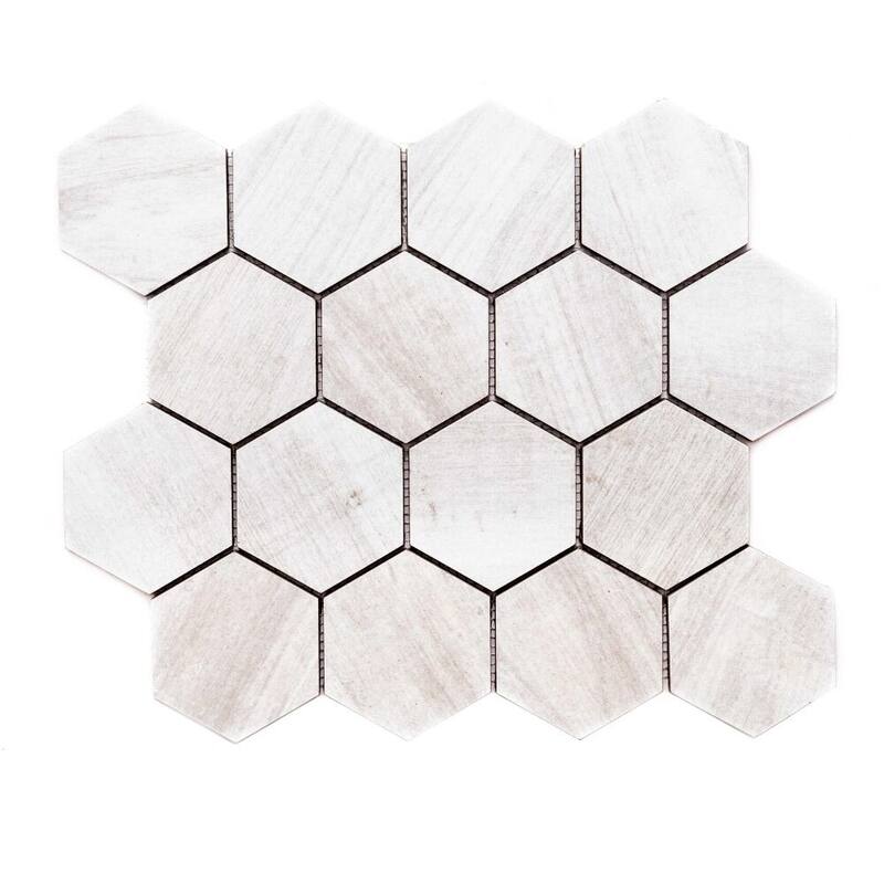 Catskills 3x3 White Matte Porcelain Mosaic Tile - Floor, Wall & Backsplash