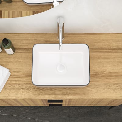 Ceramic Boat Shape Bathroom Sink