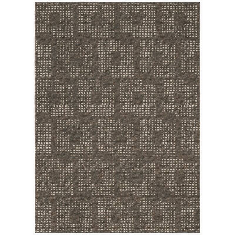 Indoor/ Outdoor Eleanor Modern Houndstooth Washable Rug