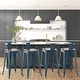 preview thumbnail 35 of 41, Bar Stools With Back set of 4 Industrial Metal Barstools with Wooden Seats
