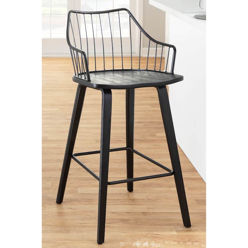 The Gray Barn Winston 26" Fixed-Height Counter Stool