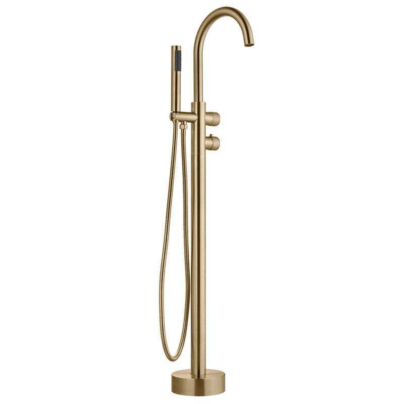 Modland Luxury Floor-Mounted Thermostatic Bathtub Faucet Freestanding with Hand Shower