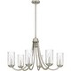 preview thumbnail 1 of 5, Allard 6-Light Brushed Nickel Chandelier