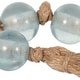 preview thumbnail 7 of 6, Sagebrook Home, 24"Lx1" Diameter Beads, Glass Beaded Garland with Tassel, Blue. This Item Made with Glass and Jute is a