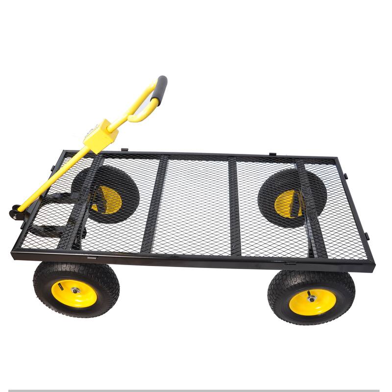 Anmytek Heavy Duty Steel Mesh Utility Wagon with Removable Sides 880 lbs Capacity Garden Cart