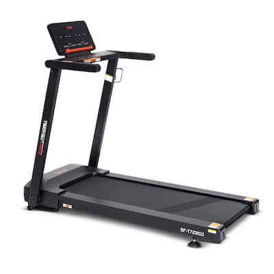 Sunny Health & Fitness Interactive Slim Folding Treadmill with Auto Incline, Brushless Motor & SunnyFit App - T722022