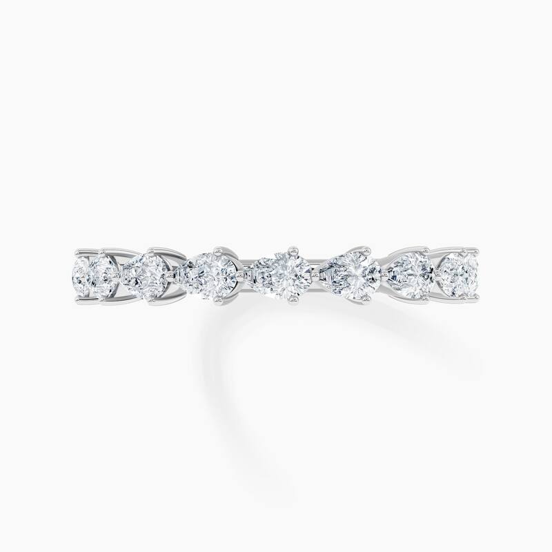 Auriya 14k Gold Pear East-West Lab Grown Diamond Half Eternity Band 0.90 - 3.00 ct. tw. (F-G, VS)