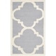 preview thumbnail 25 of 86, SAFAVIEH Handmade Cambridge Rosy Modern Moroccan Wool Rug 2'6" x 4' - Silver/Ivory