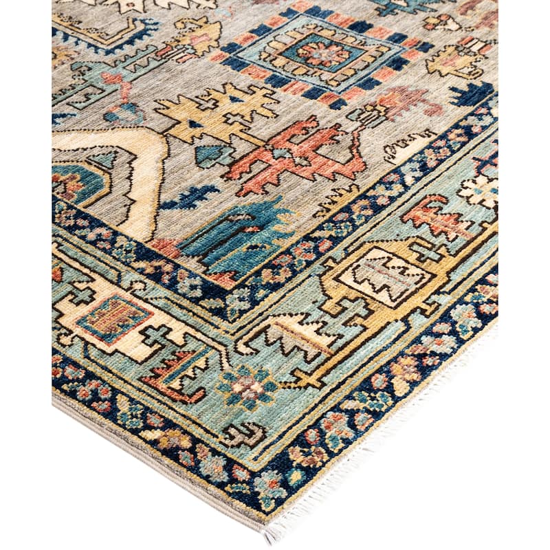 Serapi One-of-a-Kind Hand-Knotted Area Rug - Gray - 4' 1" x 5' 11"