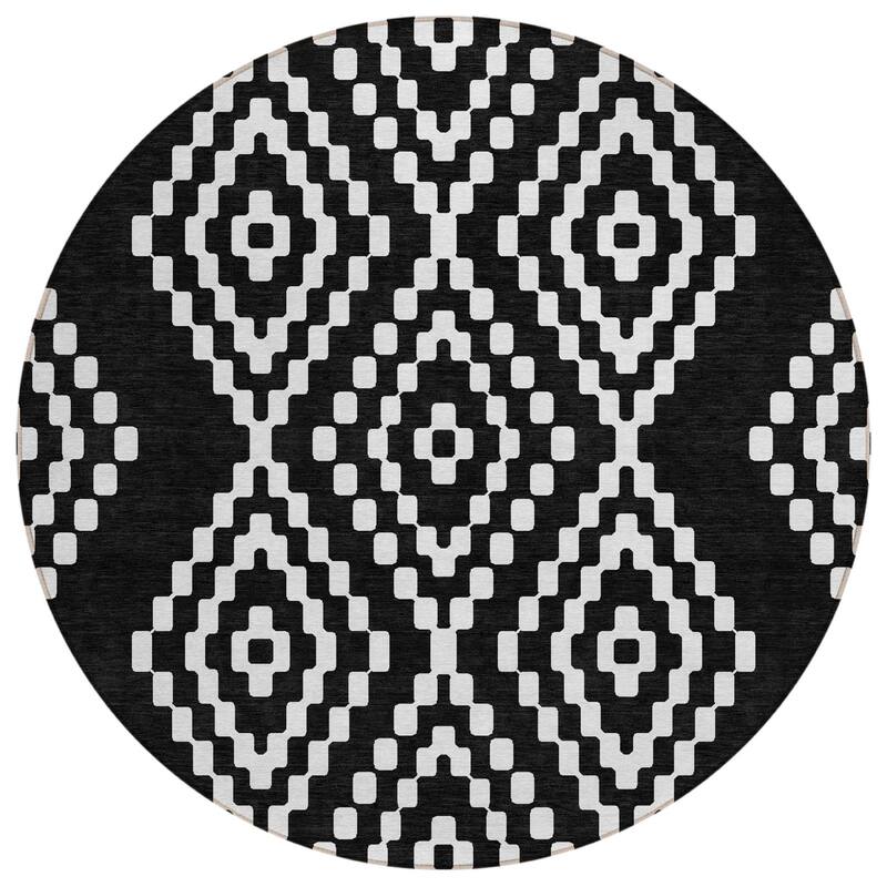 HomeRoots Geometric Transitional Rectangle Outdoor Rug