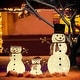 preview thumbnail 4 of 10, VEIKOUS 4 ft. Warm White LED Snowman Family Christmas Holiday Yard Decoration (3-Piece)