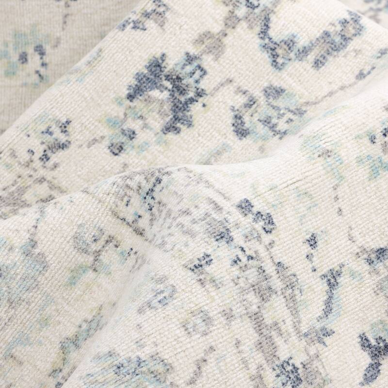 Overton Handmade Modern Contemporary Floral Area Rug