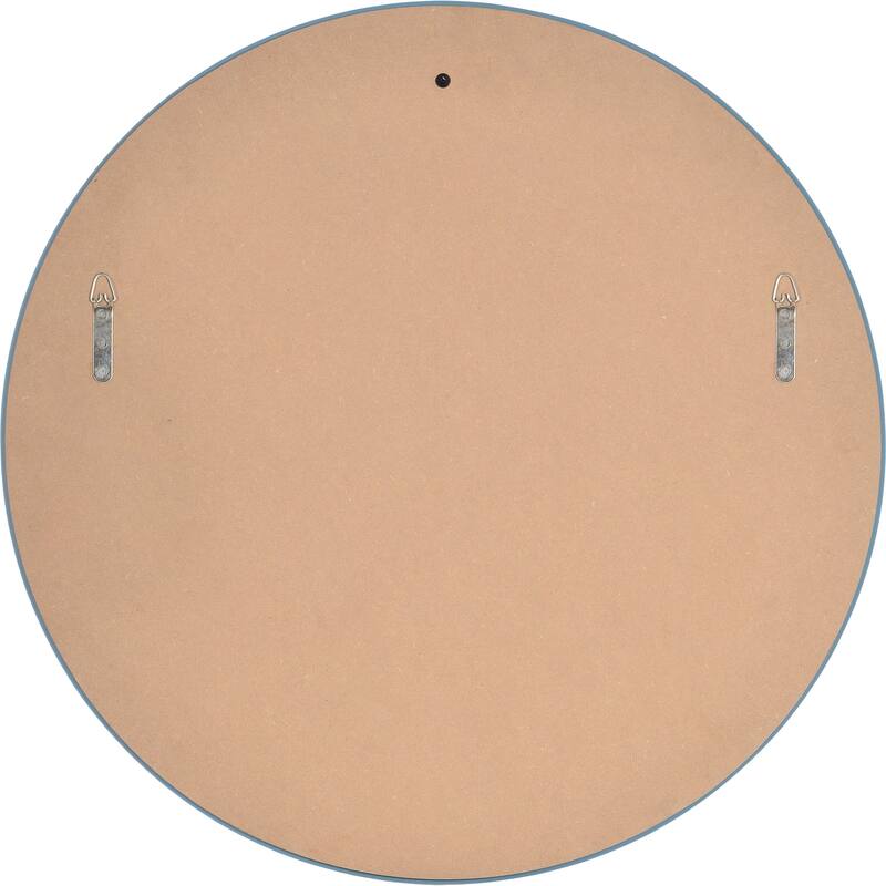Round Vanity Mirror - 30" - Matte Black and Gold