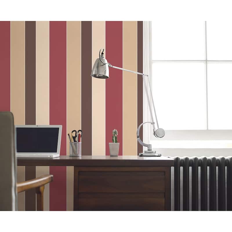 Galerie Wallcoverings Smart Stripes 2 Wide Stripe Vinyl on Non-Woven Matte Wallpaper Roll