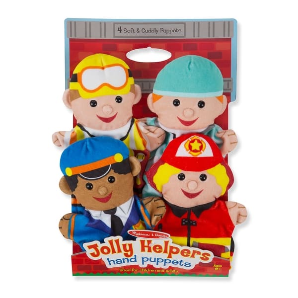 slide 2 of 3, Melissa & Doug Jolly Helpers Hand Puppets, Set of 4 - Multi Multi - Kids