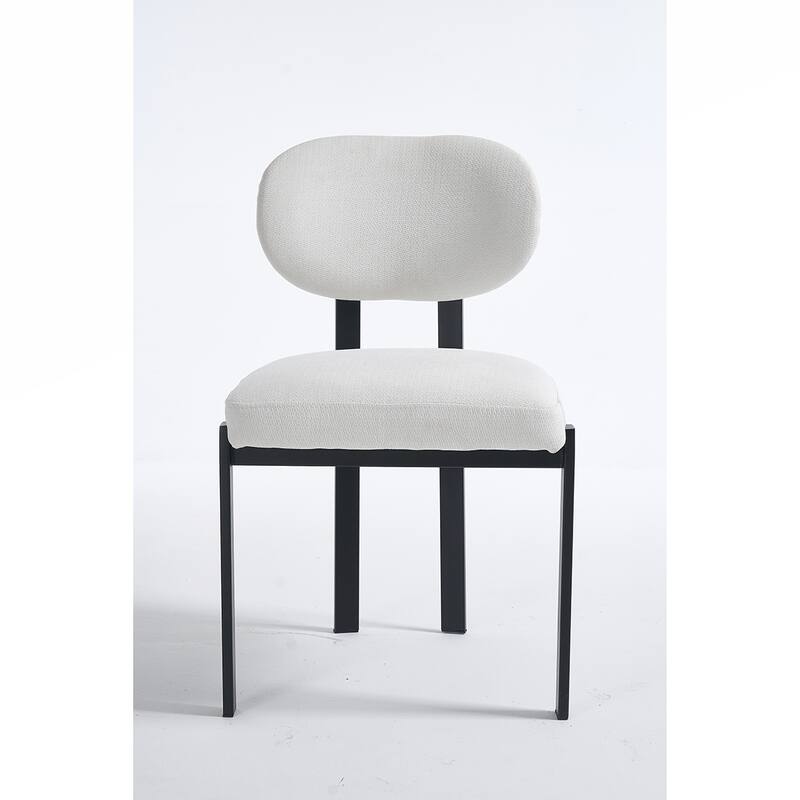 2PCS Dining Chairs With Metal Legs