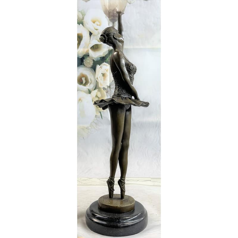 Prima Ballerina Ballet Dancer Girl Bronze Figure Statue Sculpture 16 Inches X 9 Inches