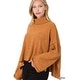 preview thumbnail 7 of 5, JED Women's Bell Sleeve High Low Mock Neck Sweater Top