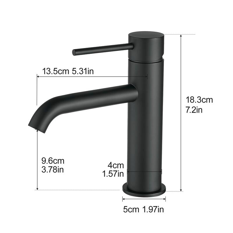 Single-Handle Deck-Mounted Bathroom Sink Faucet