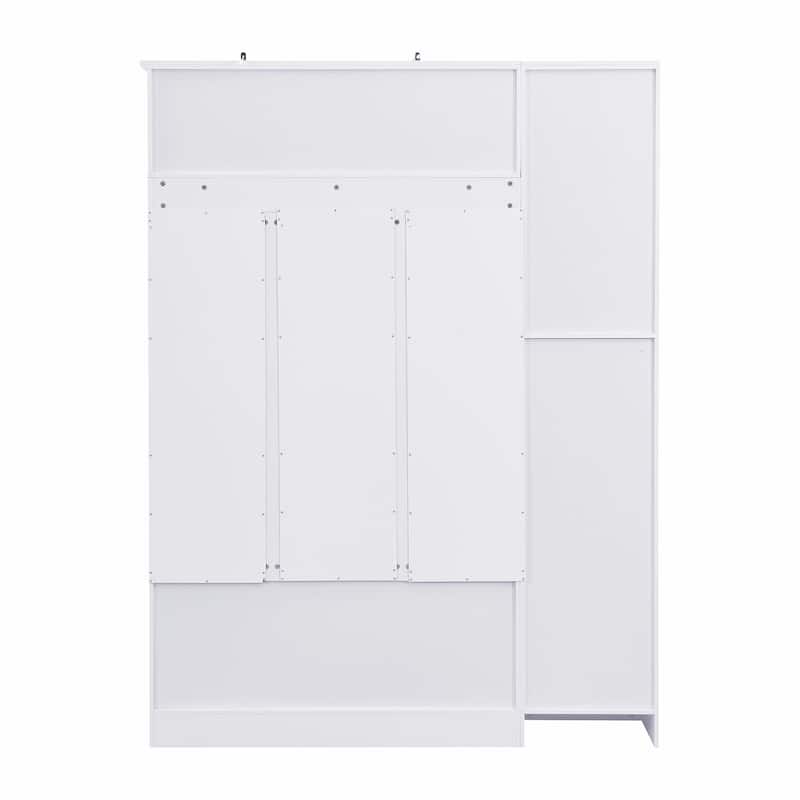 79'' Tall Modern Hall Tree with Shoe Storage - 4-in-1 Entryway Bench