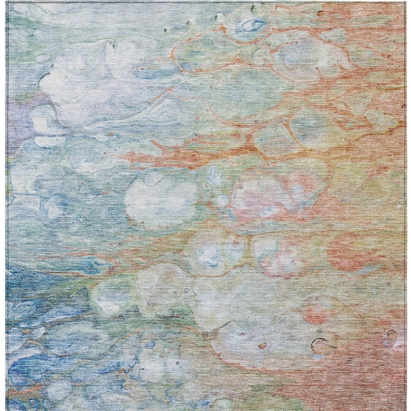 HomeRoots Abstract Transitional Rectangle Outdoor Rug