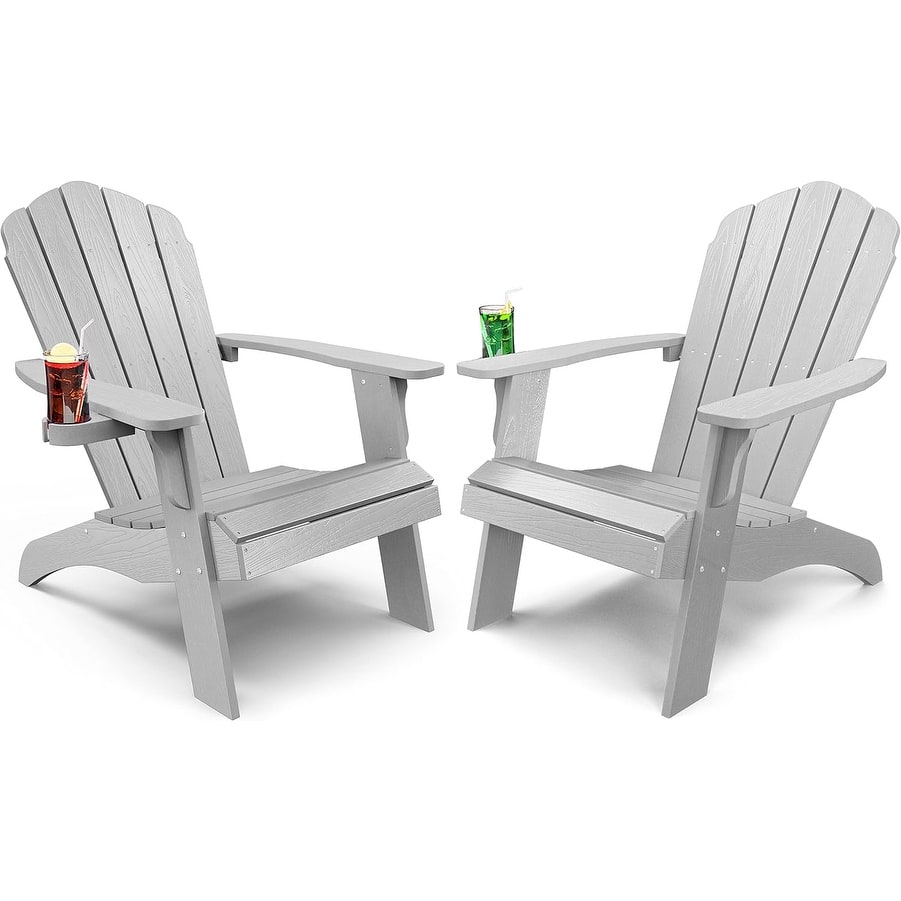 WINSOON HIPS Oversized Adirondack Chair with Cup-Holder