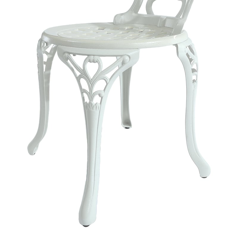 Set of 2 Cast Aluminum Bistro Chairs