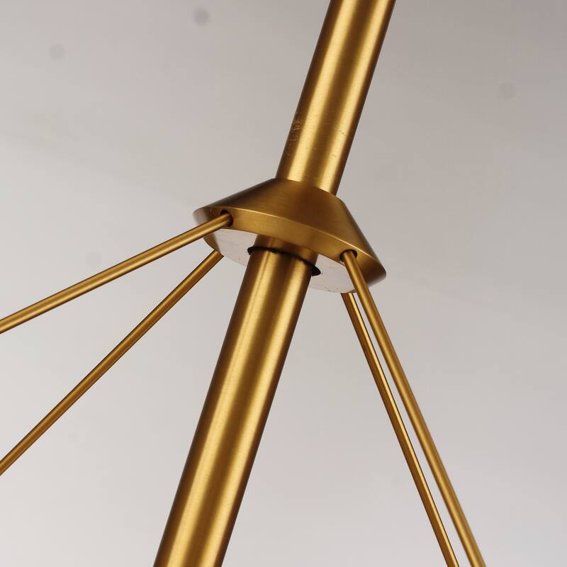 30" Modern Gold 3CCT LED Fandelier Ceiling Fan with Light and Remote