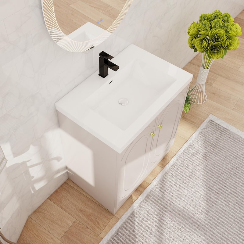 Beingnext 24"/30"/36" Bathroom Vanity with Sink, Freestanding Bathroom Vanity with Soft Close Door and Adjustable Shelf