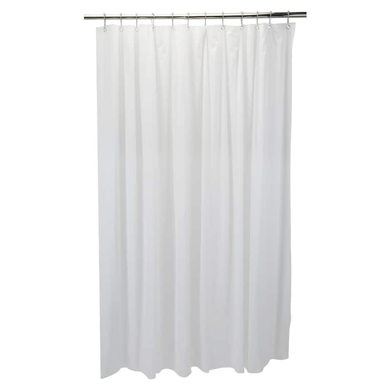 Bath Bliss Sanitized PVC Shower Liner in White