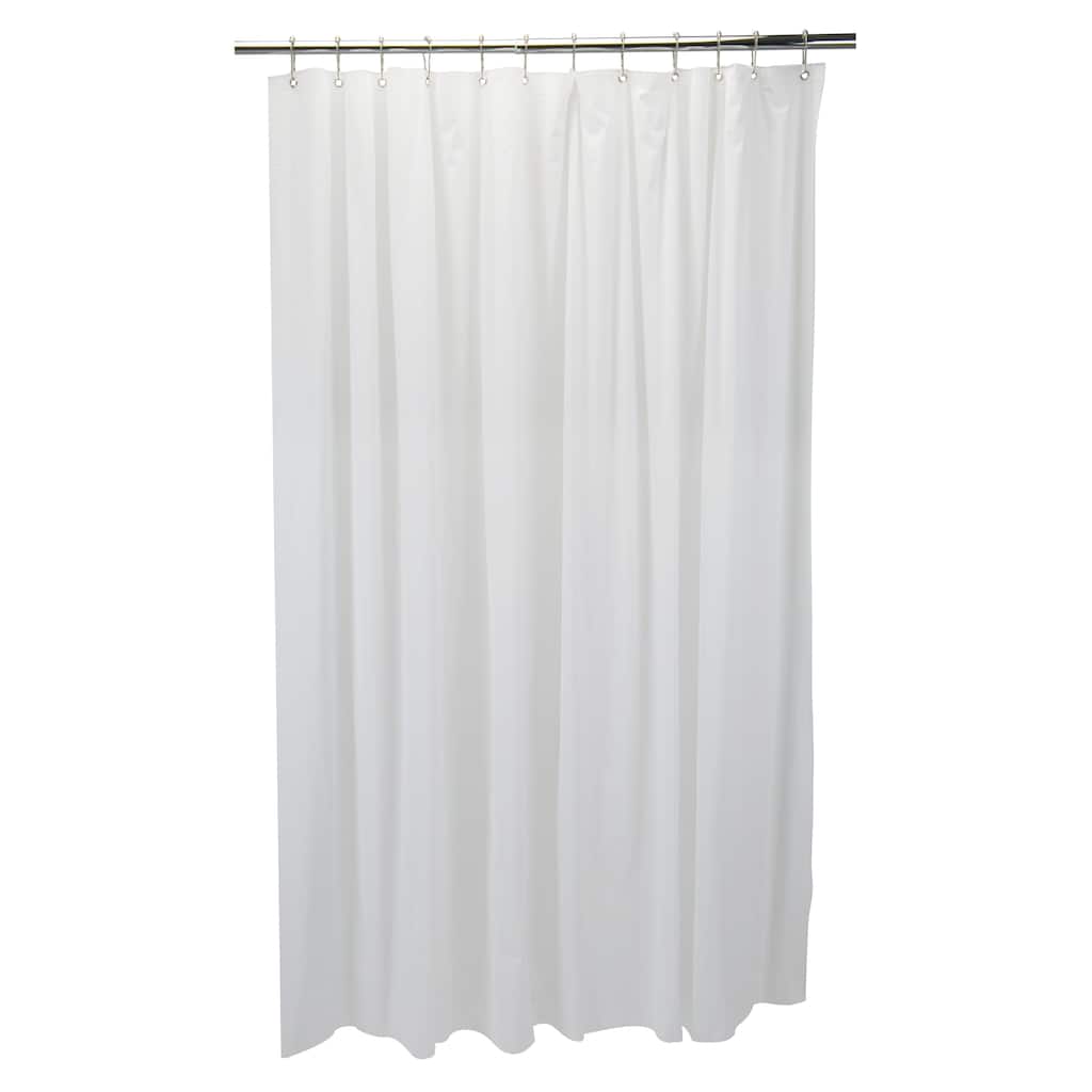 Bath Bliss Sanitized PVC Shower Liner in White