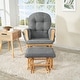 preview thumbnail 47 of 54, Ultimate Nursery Comfort - Glider and Ottoman Set with Reclining Cushion Chair, Rocker Chair with Padded Back and Armrests Pecan,Dark Gray
