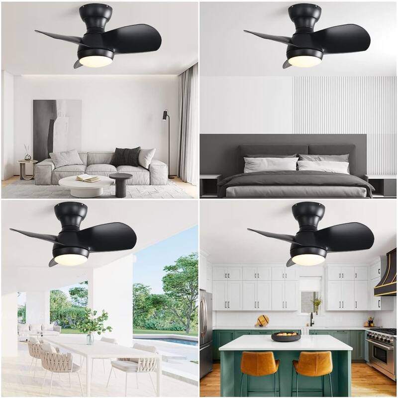 Indoor Ceiling Fan With 18W Led Light