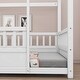 preview thumbnail 42 of 41, Pine Floor Bed with House Roof & Guardrails