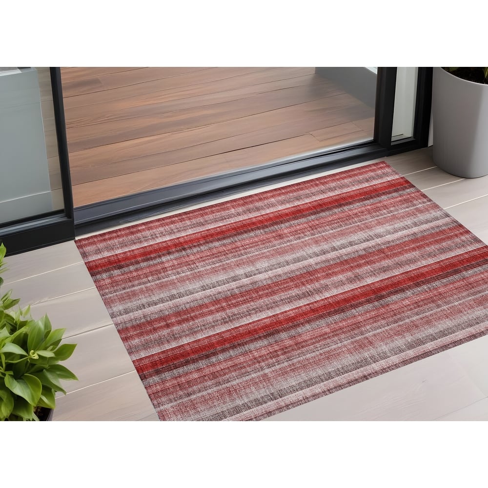 Naso Stripe Weather Resistant Classic Meets Modern Outdoor Rug