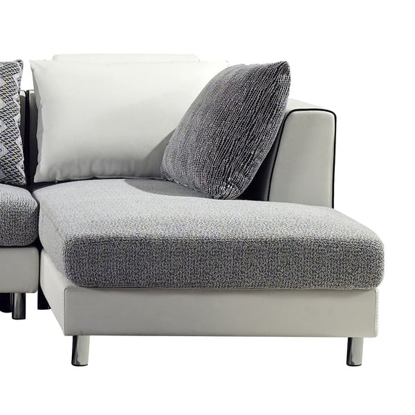 Furniture Of America Zoie Contemporary 2 Piece Sectional Chaise Set Overstock 6570055